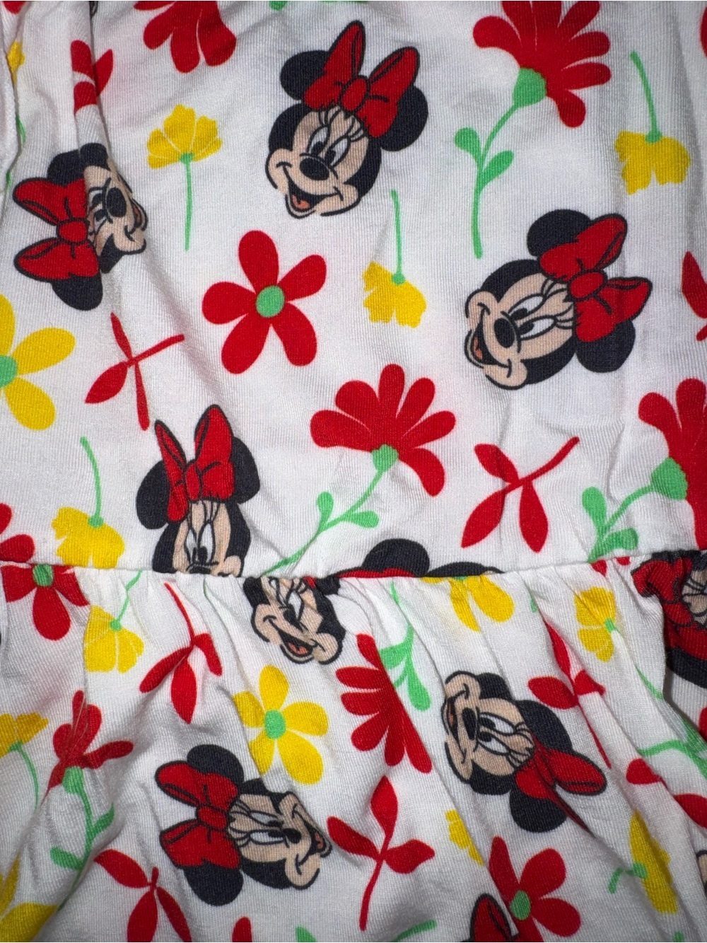 Disney PatPat Minnie Mouse Floral Baby Girl Dress 9-12 Months Ruffle Sleeve - Picture 3 of 5